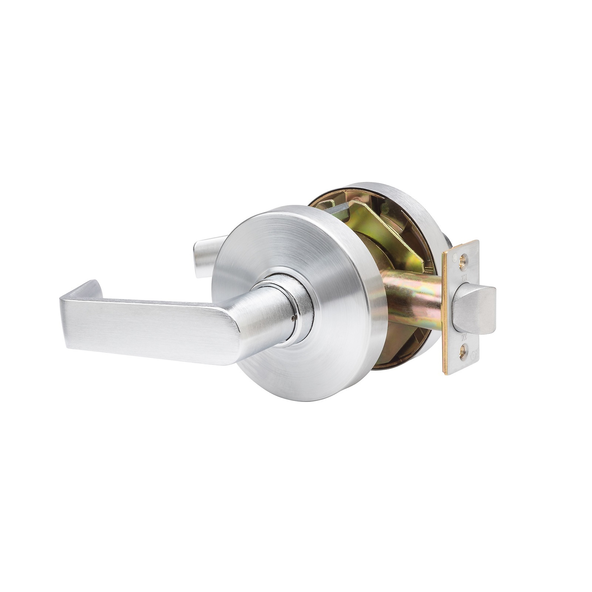Trans-Atlantic, Heavy Duty Brushed Chrome Grade 1 Commercial Cylindrical Passage Hall/Closet Door Handle, #DL-LHV10-US26D